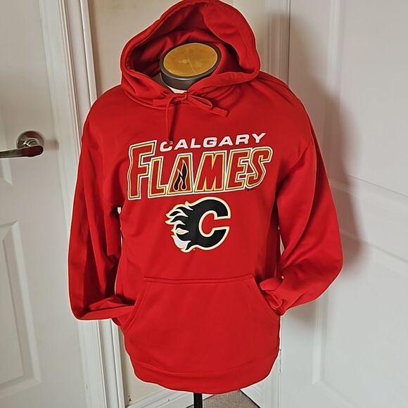 NHL Men's Hockey Calgary Flames Hoodie Long Sleeves Sweater Medium Red - Picture 6 of 16